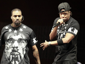 International Group: Kanye West, left, and Jay Z perform in concert during the "Watch The Throne" tour