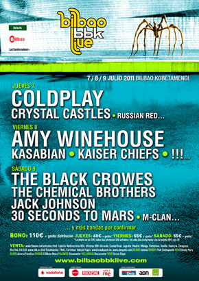 bilbaobbklive BBK Live 2011: distribución del cartel y precios