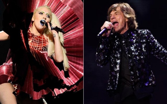 Gaga Gaga junto a los Stones en el escenario