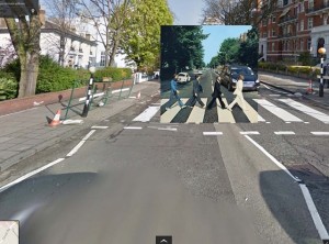 Portadas de discos clásicos en Google Street View