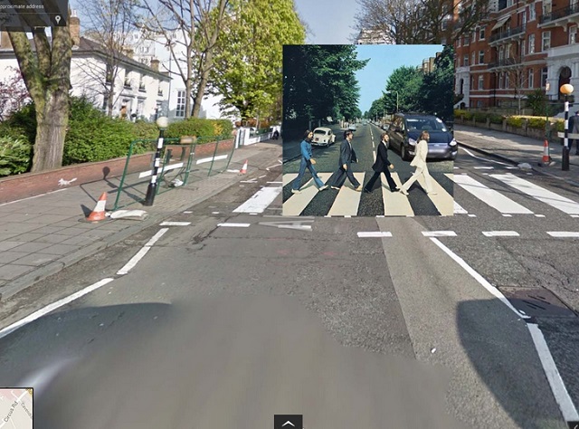 Portadas de discos clásicos en Google Street View 1