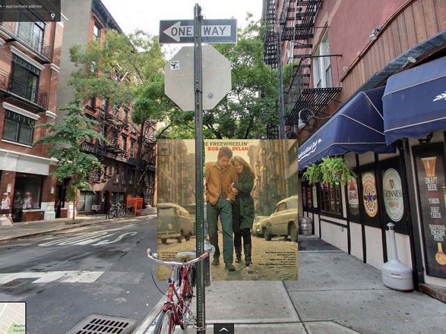 Portadas de discos clásicos en Google Street View 
